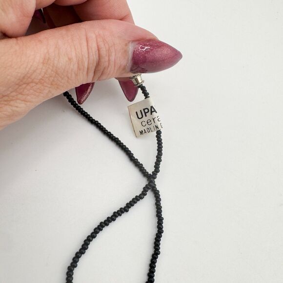 Vintage UPAVIM Guatemala Ceramic Bird Necklace Hand Painted Folk Art Fair Trade - Picture 9 of 11